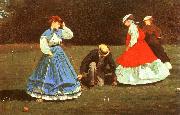 Winslow Homer The Croquet Game oil on canvas
